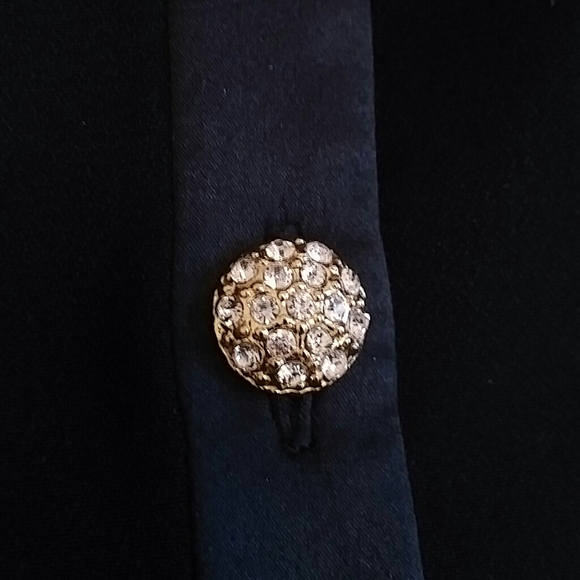 SUNNY CHOI - silk trim diamond button blazer - Picture 2 of 6